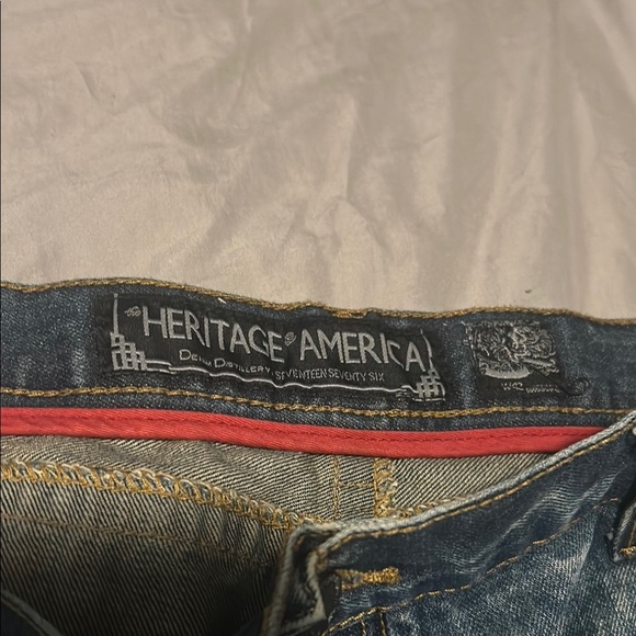 Blue Distressed Cargo Shorts Vintage Style - Picture 6 of 9